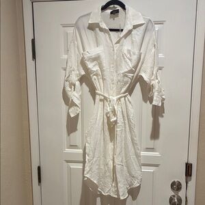 Vici White Long Sleeve Dress
